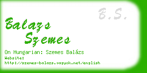 balazs szemes business card